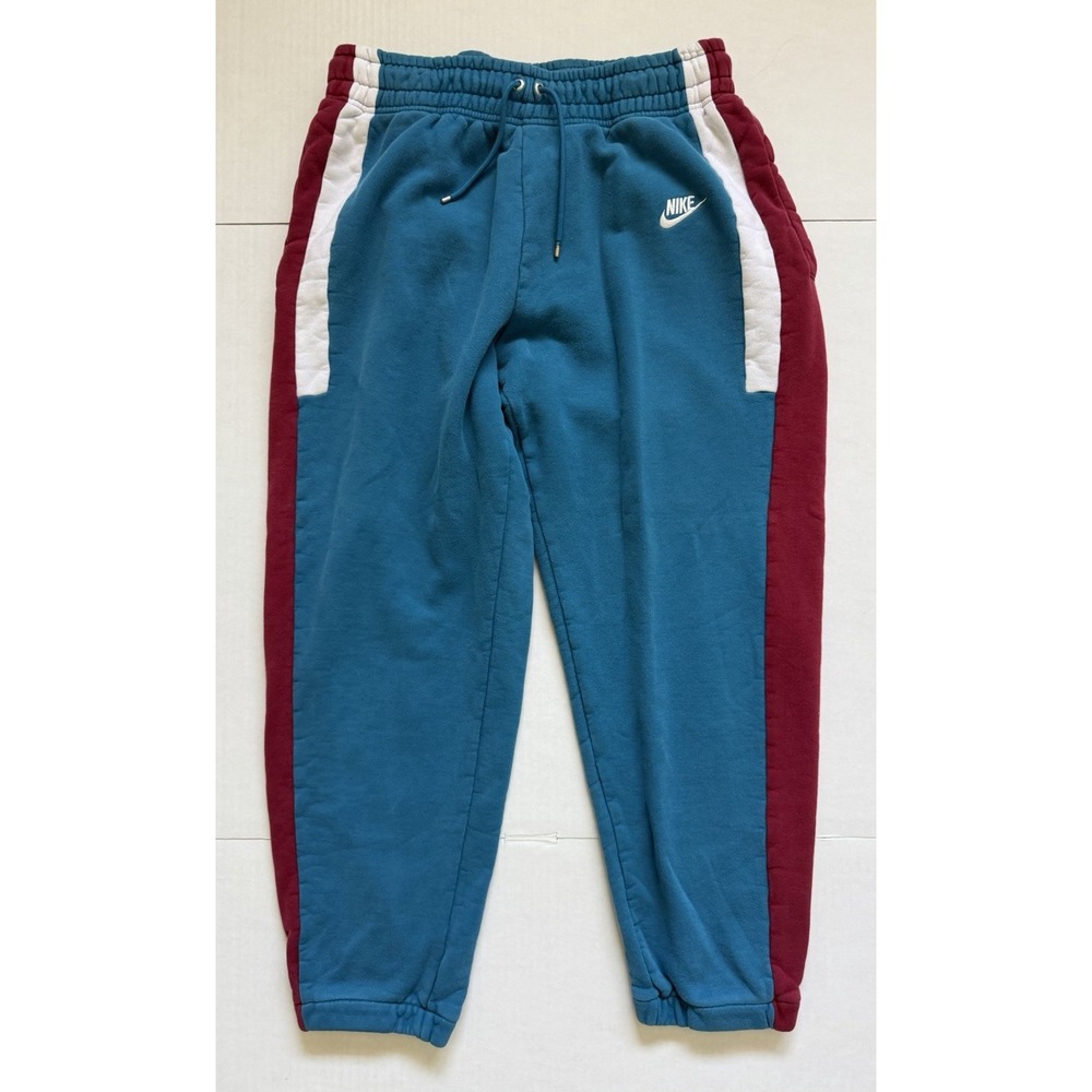 Nike NSW Re-Issue Men's Woven  Blue Abyss Sweat Pants XL Colorblock Cotton